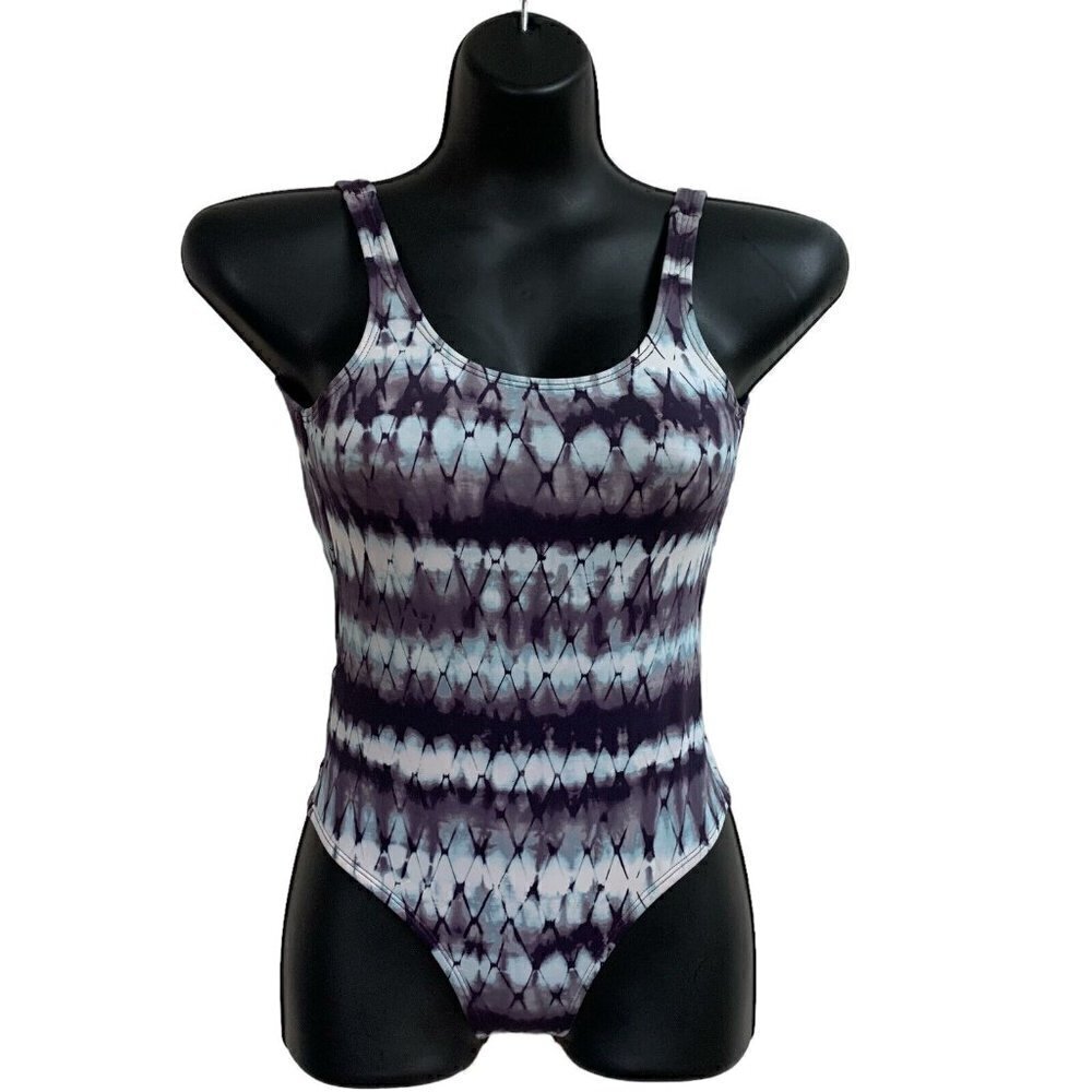 Hobie Swimwear Girl's Size 10 One Piece Bathing Suit Swim Suit Tie-Dye Knotted